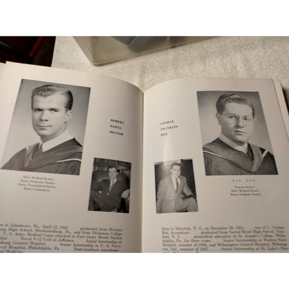 The Clinic 1948 Jefferson Medical College Philadelphia yearbook leather like cvr - Picture 7 of 8